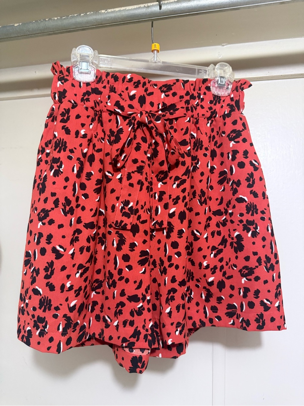 Space 46 Boutique Leopard-Print Flowy Shorts with Tie